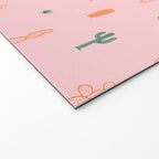 Retro hand drawn cactus plant pattern Welcome Mat Gallery Image 2
