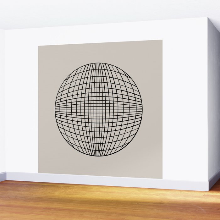 Circular Geometry - Grid Wall Mural Gallery Image 2