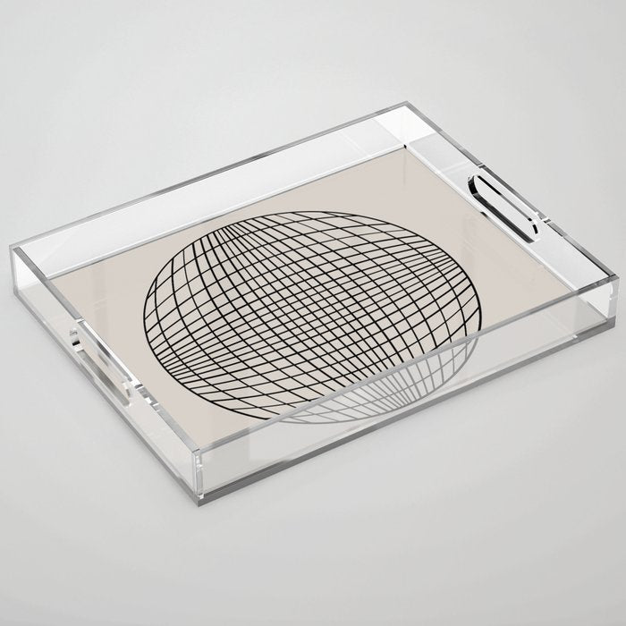 Circular Geometry - Grid Acrylic Tray Gallery Image 1