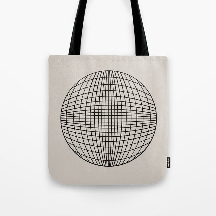 Circular Geometry - Grid Tote Bag Gallery Image 1