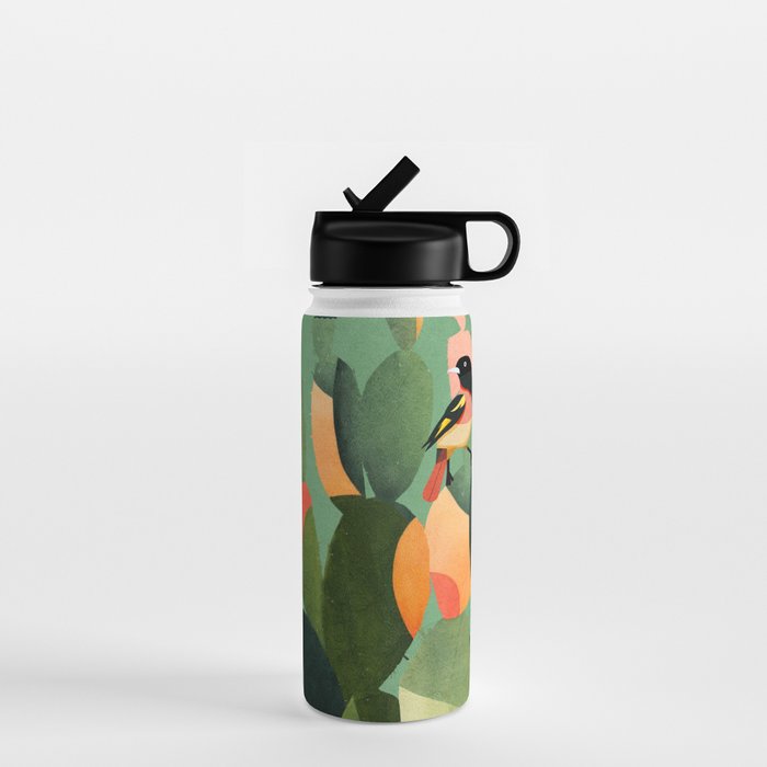 Cactus & Birds 3 Water Bottle Gallery Image 1