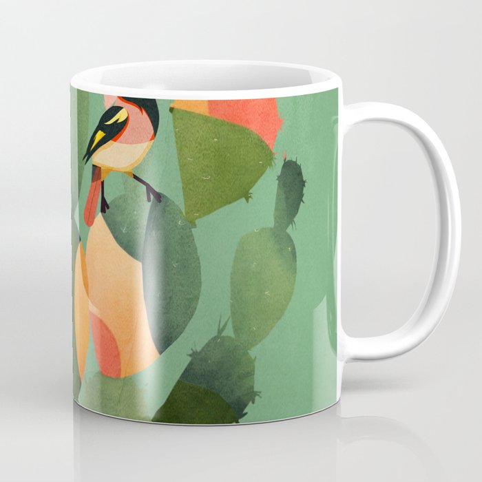 Cactus & Birds 3 Coffee Mug Gallery Image 1
