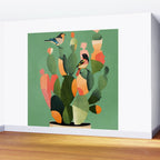 Cactus & Birds 3 Wall Mural Gallery Image 2