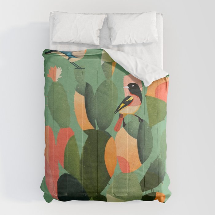Cactus & Birds 3 Comforter Gallery Image 6
