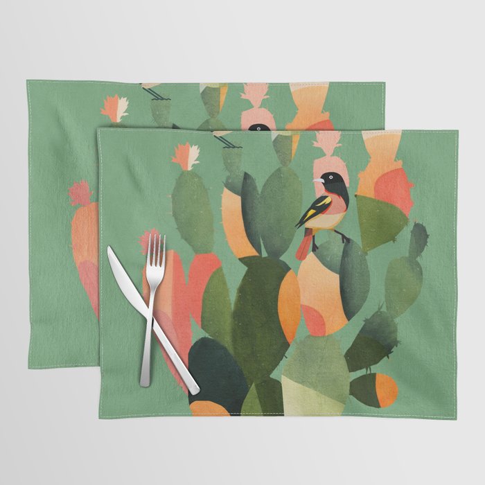 Cactus & Birds 3 Placemat Gallery Image 1