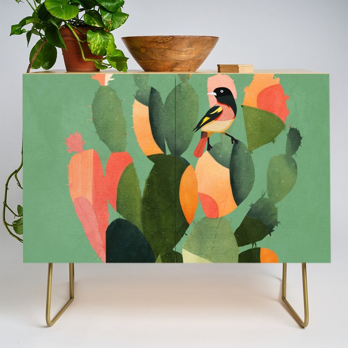 Cactus & Birds 3 Credenza Gallery Image 1