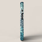 Modern Flowers Print, Teal and White iPhone Case Gallery Image 2