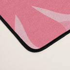 Retro 60s 70s Aesthetic Floral Pattern in Candy Pink Desk Mat Gallery Image 4