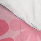 Retro 60s 70s Aesthetic Floral Pattern in Candy Pink Comforter Gallery Image 4
