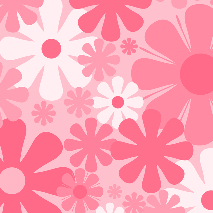 Retro 60s 70s Aesthetic Floral Pattern in Candy Pink Coffee Mug Gallery Image 2