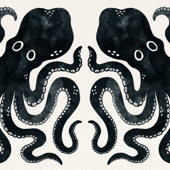Minoan Octopus - Black Ink Coffee Mug Gallery Image 2