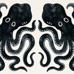Minoan Octopus - Black Ink Coffee Mug Gallery Image 2