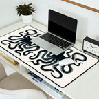 Minoan Octopus - Black Ink Desk Mat Gallery Image 2