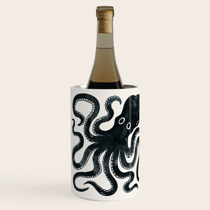 Minoan Octopus - Black Ink Wine Chiller Gallery Image 2