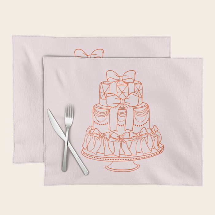 Preppy Bow Cake Placemat Gallery Image 1