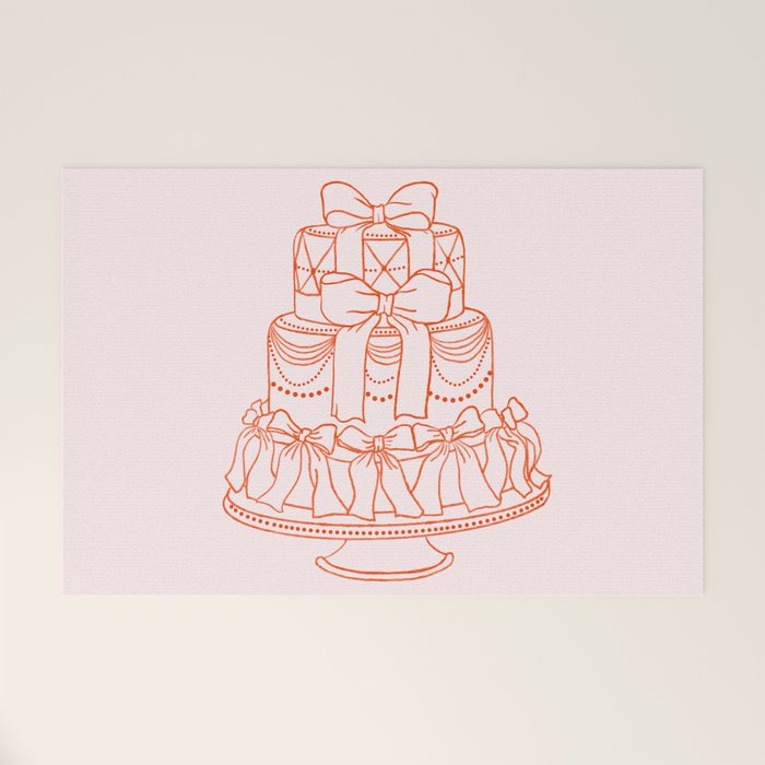 Preppy Bow Cake Welcome Mat Gallery Image 1