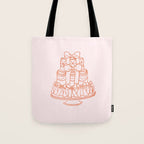 Preppy Bow Cake Tote Bag Gallery Image 1