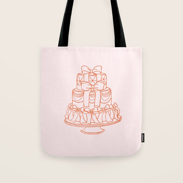 Preppy Bow Cake Tote Bag Gallery Image 1