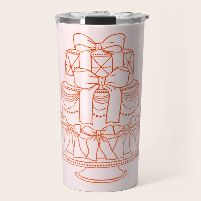 Preppy Bow Cake Travel Mug Gallery Image 1