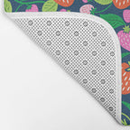 Strawberry Fields - Pink and Blue Bath Mat Gallery Image 2
