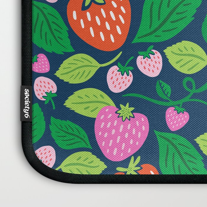 Strawberry Fields - Pink and Blue Laptop Sleeve Gallery Image 3