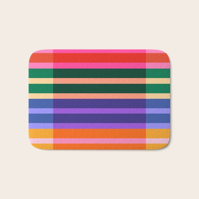 Color Block Stripes Bath Mat Gallery Image 1