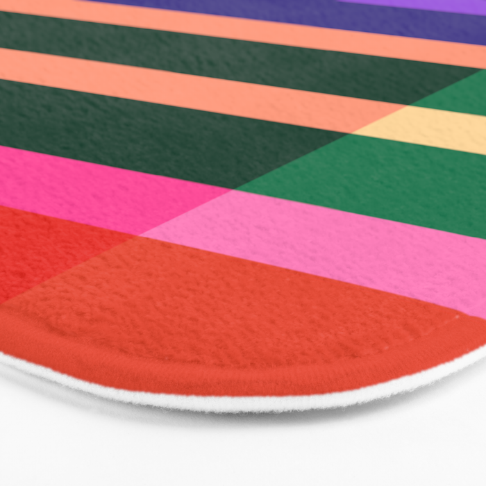 Color Block Stripes Bath Mat Gallery Image 3