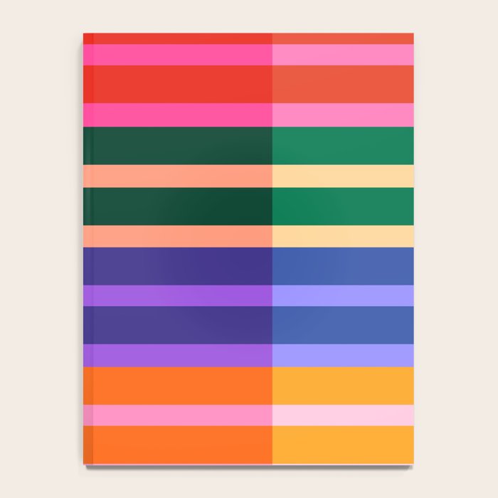 Color Block Stripes Notebook Gallery Image 4