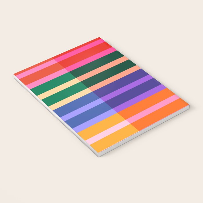 Color Block Stripes Notebook Gallery Image 3