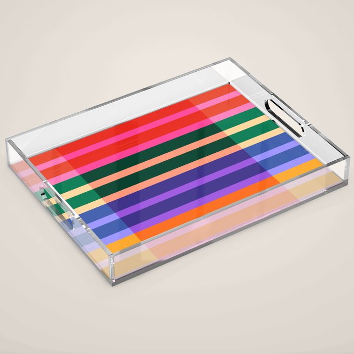 Color Block Stripes Acrylic Tray Gallery Image 1