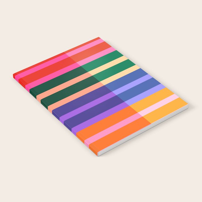 Color Block Stripes Notebook Gallery Image 2
