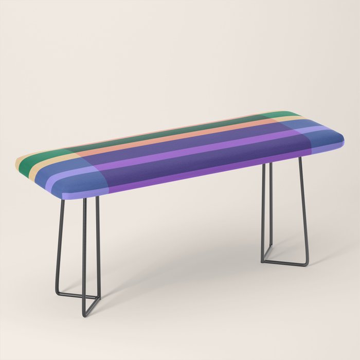 Color Block Stripes Bench Gallery Image 1