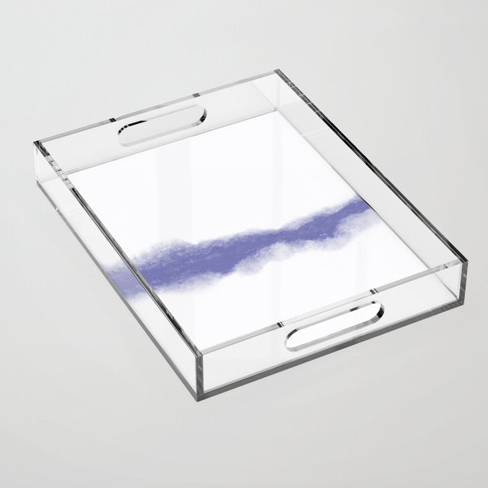 Abstract Watercolor Very Peri Periwinkle Painting Acrylic Tray Gallery Image 1