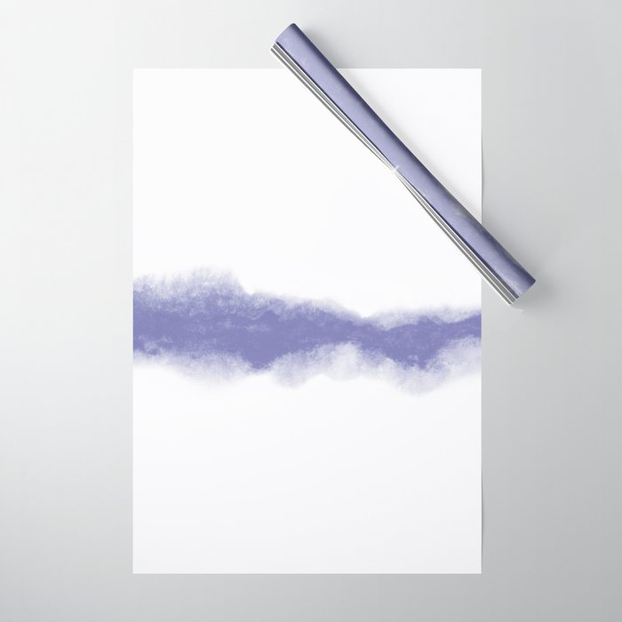 Abstract Watercolor Very Peri Periwinkle Painting Wrapping Paper Gallery Image 1