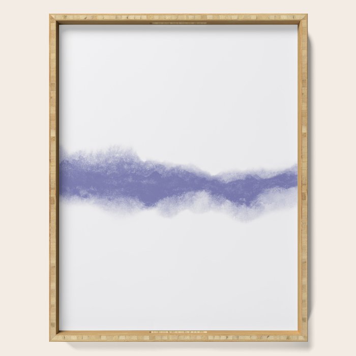 Abstract Watercolor Very Peri Periwinkle Painting Serving Tray Gallery Image 1