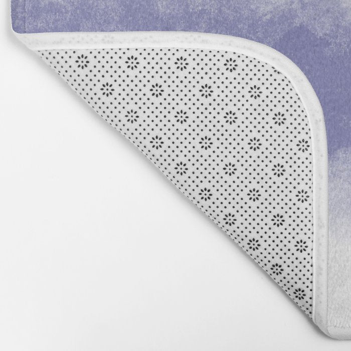 Abstract Watercolor Very Peri Periwinkle Painting Bath Mat Gallery Image 2