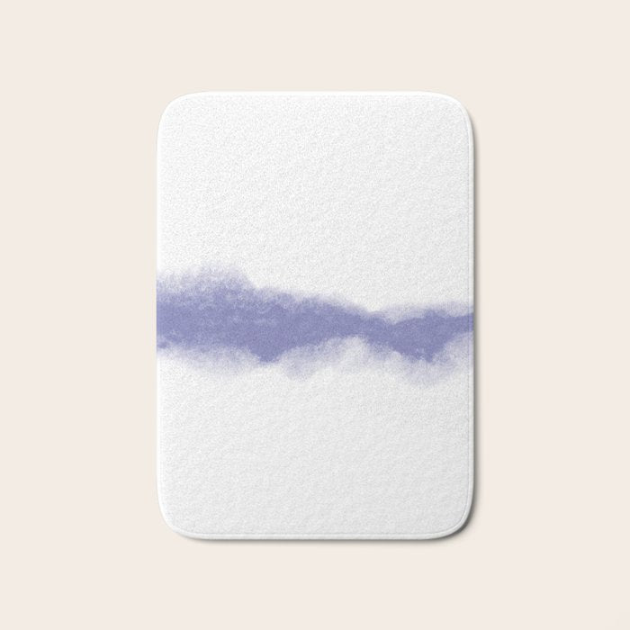 Abstract Watercolor Very Peri Periwinkle Painting Bath Mat Gallery Image 1
