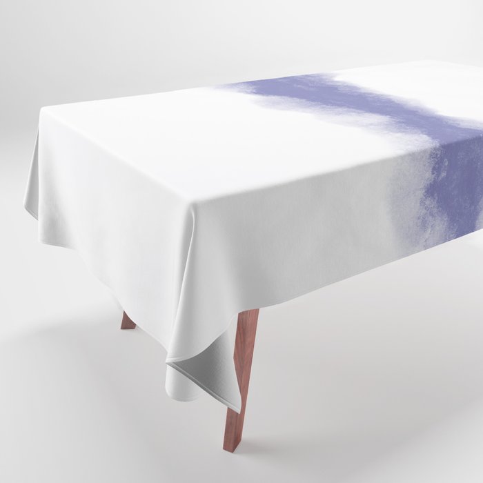 Abstract Watercolor Very Peri Periwinkle Painting Tablecloth Gallery Image 1