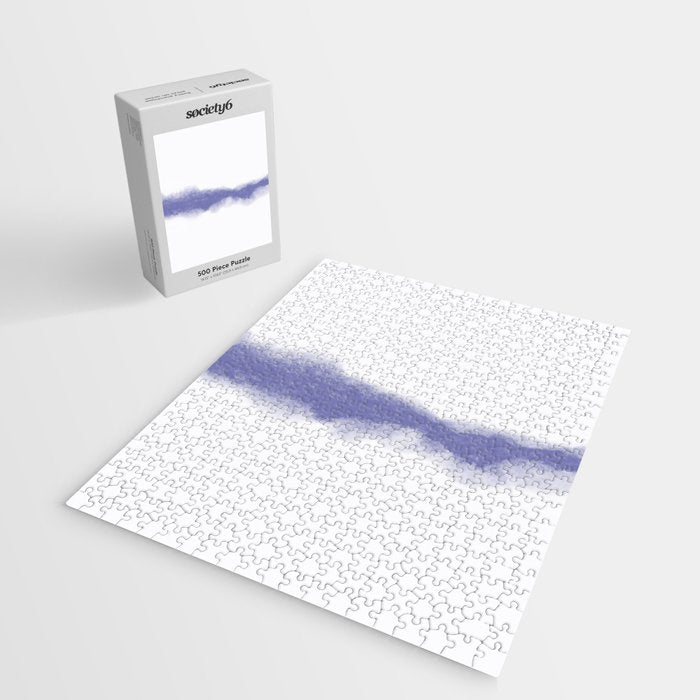 Abstract Watercolor Very Peri Periwinkle Painting Jigsaw Puzzle Gallery Image 2