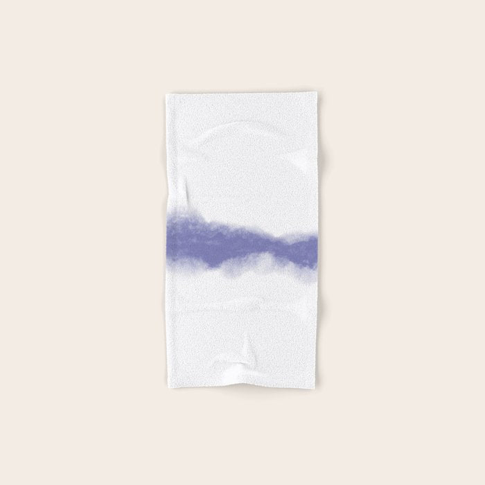 Abstract Watercolor Very Peri Periwinkle Painting Bath Towel Gallery Image 1