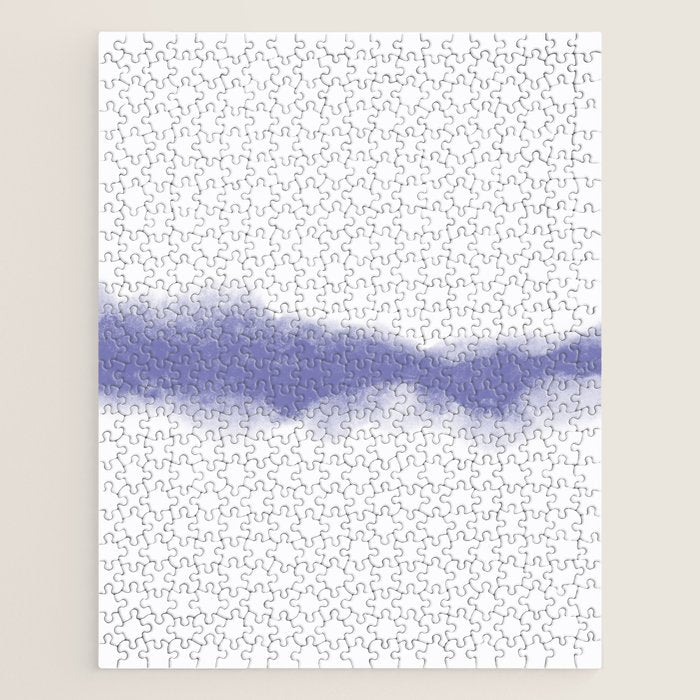 Abstract Watercolor Very Peri Periwinkle Painting Jigsaw Puzzle Gallery Image 1