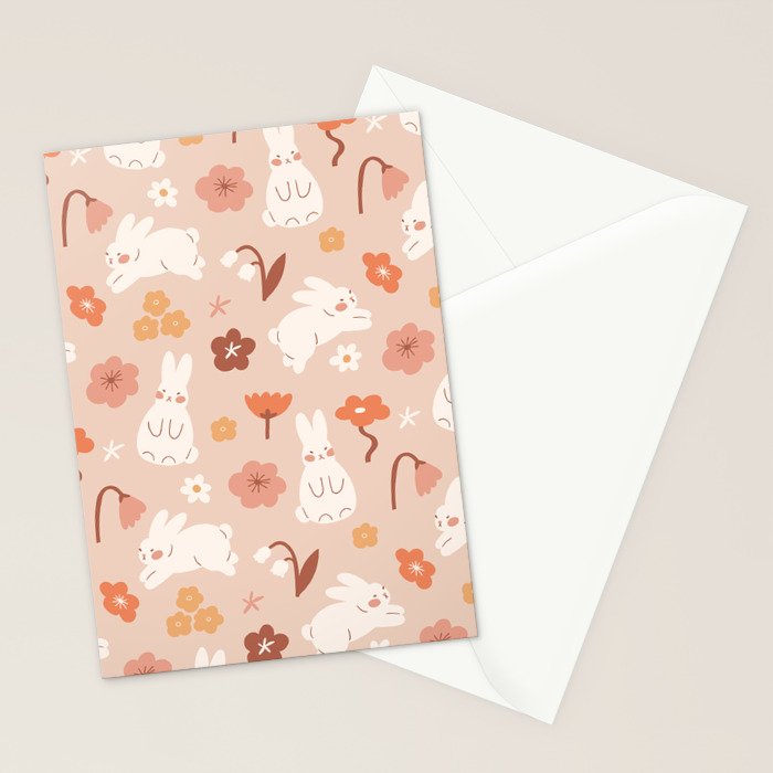 Cute bunny illustration Stationery Card Gallery Image 2