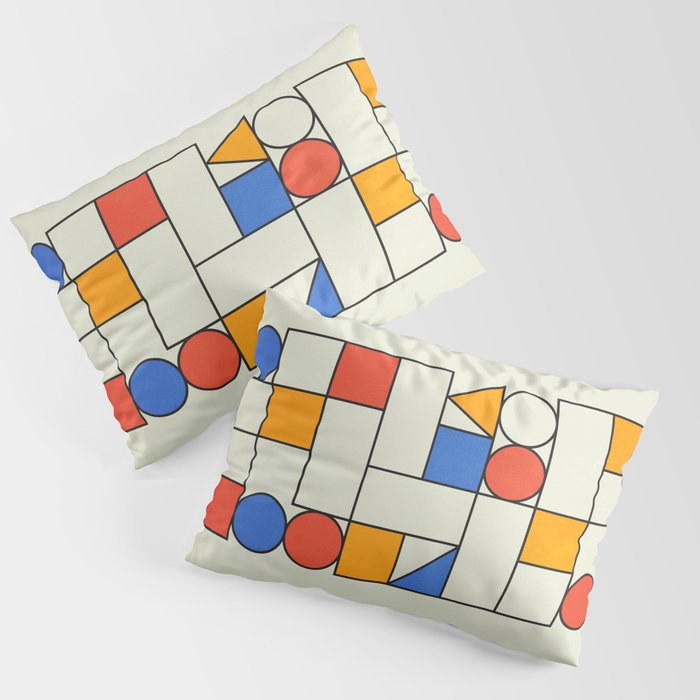Bauhaus Blocks 02 Pillow Sham Gallery Image 3