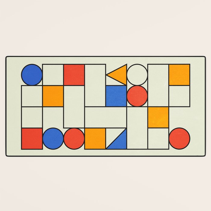 Bauhaus Blocks 02 Desk Mat Gallery Image 3