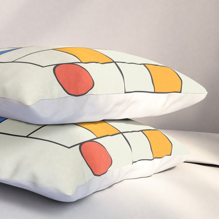 Bauhaus Blocks 02 Pillow Sham Gallery Image 3