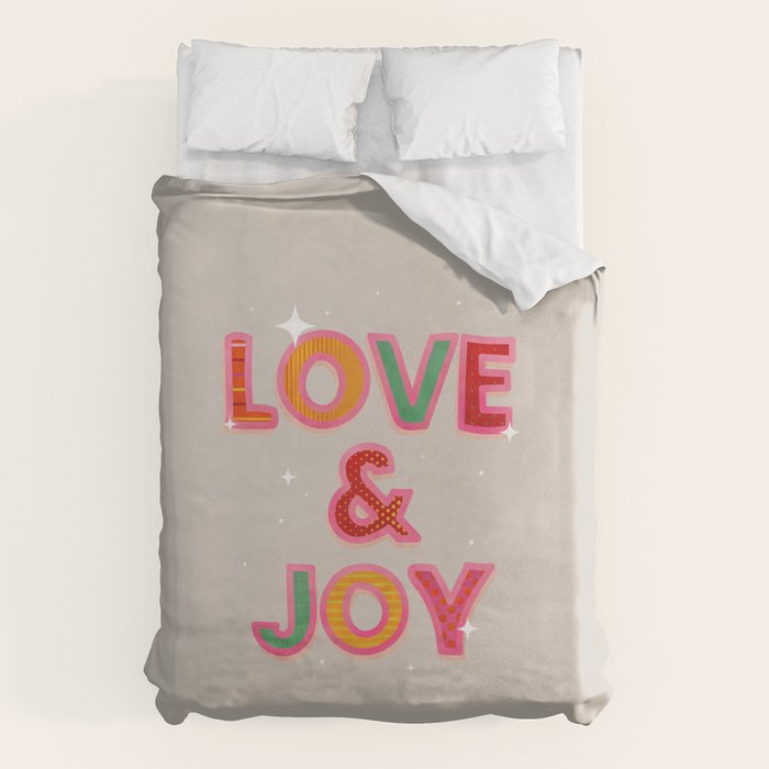 LOVE & JOY Festive Letters Duvet Cover Gallery Image 6