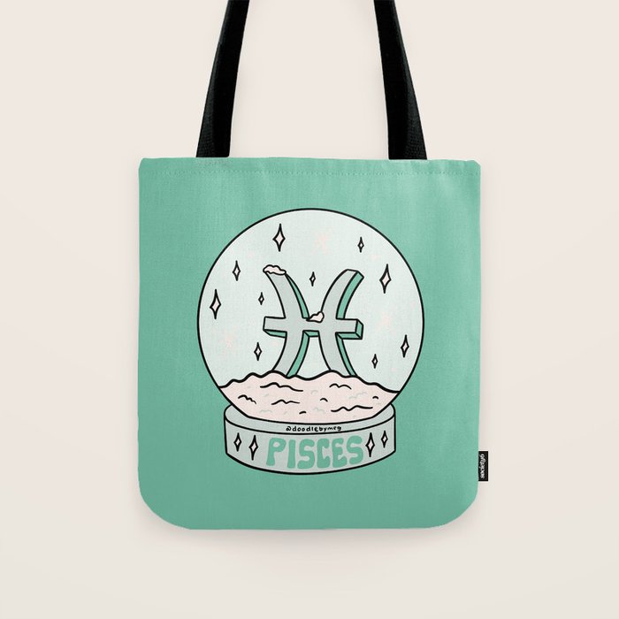 Pisces Snow Globe Tote Bag Gallery Image 1