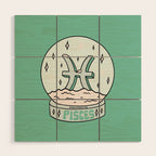 Pisces Snow Globe Wood Wall Art Gallery Image 1