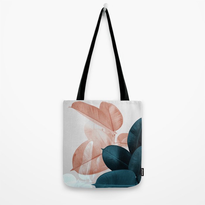 Blush & Blue Leaves Tote Bag Gallery Image 2