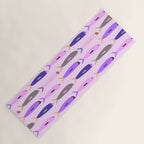 Sardines in pink and lavender Yoga Mat Gallery Image 1